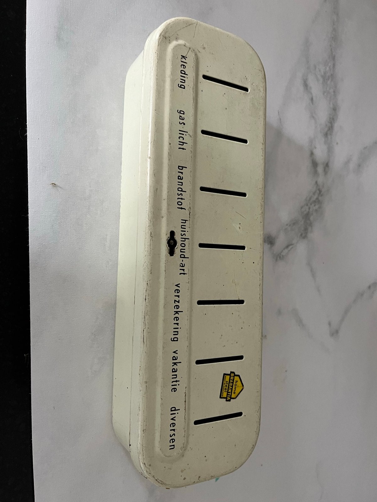 Brabantia Huishoud Spaarpot met Sleutel - Vintage, Ophalen, Gebruikt, Metaal of Blik, Overige thema's