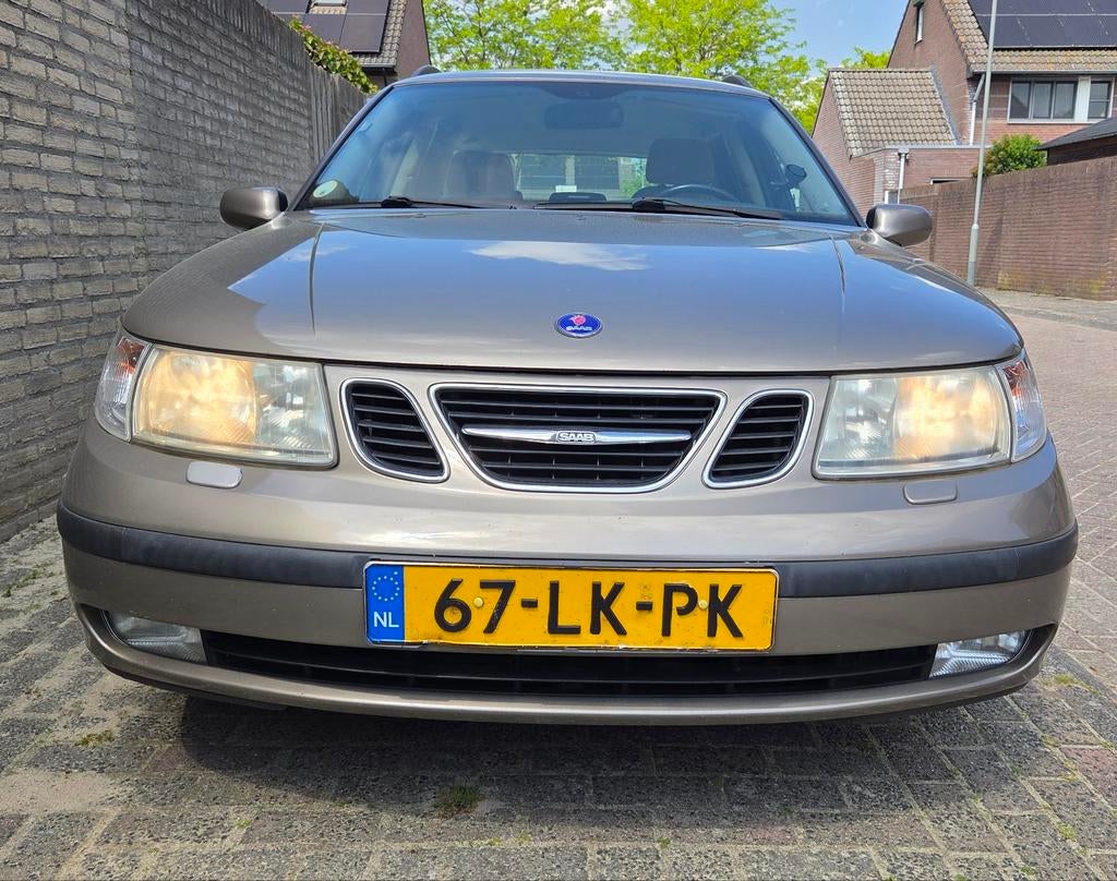 Saab 9-5 2.3 T Estate 2003 Hazelnoot bruin, Auto's, Voorwielaandrijving, 1800 kg, Beige, 2290 cc