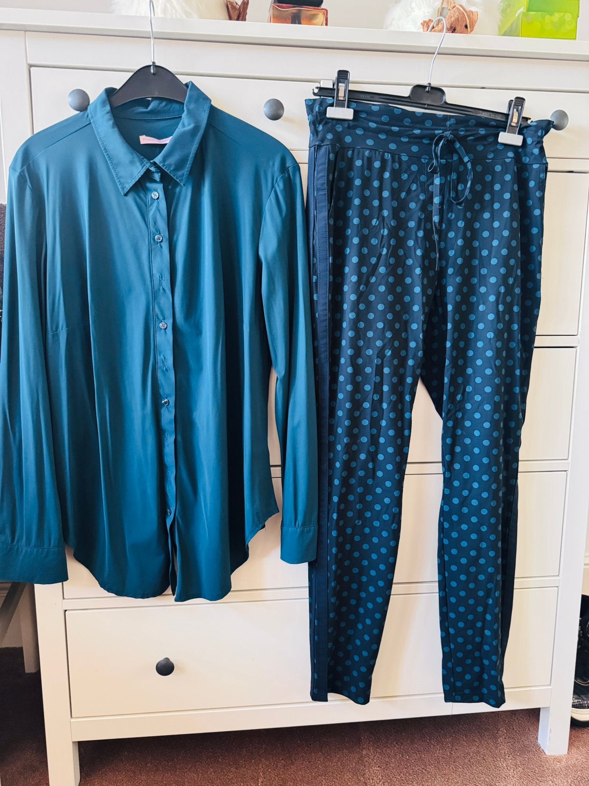 Studio Anneloes set Poppy blouse XL met broek L zwart groen, Verzenden, Zo goed als nieuw