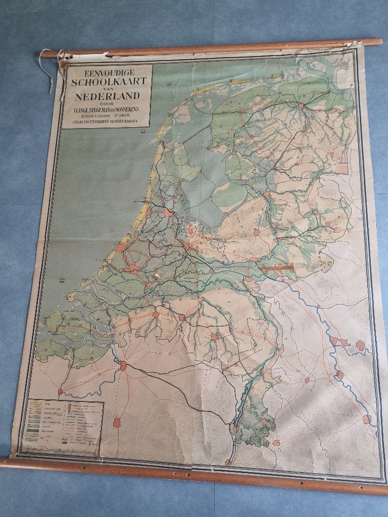 Oude schoolkaart van Nederland, Ophalen, Aardrijkskunde