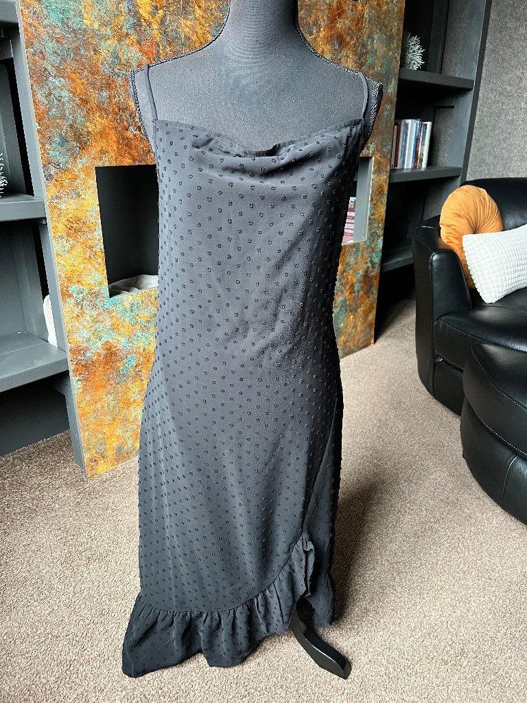Zwart jurkje met spaghettibandjes maat M, Maat 38/40 (M), Seven Sisters, Zwart, Nieuw