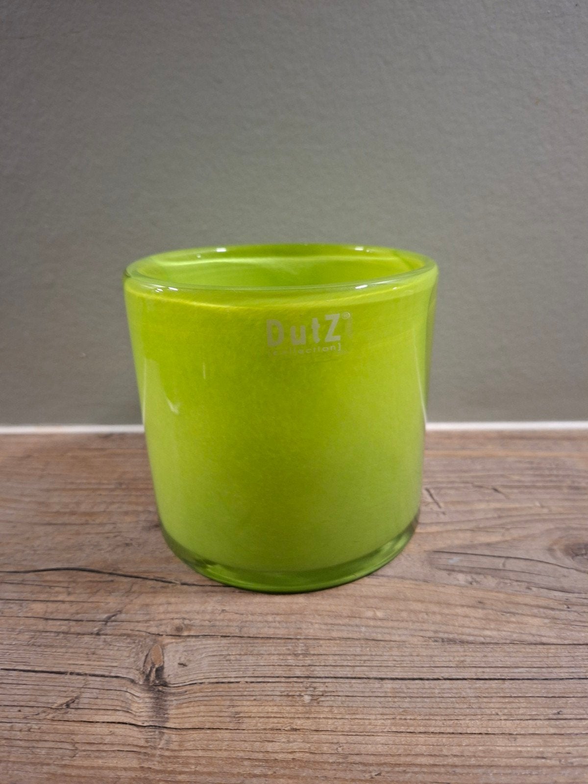 Dutz windlicht cylindervaas., Ophalen of Verzenden, Zo goed als nieuw, Groen, Glas