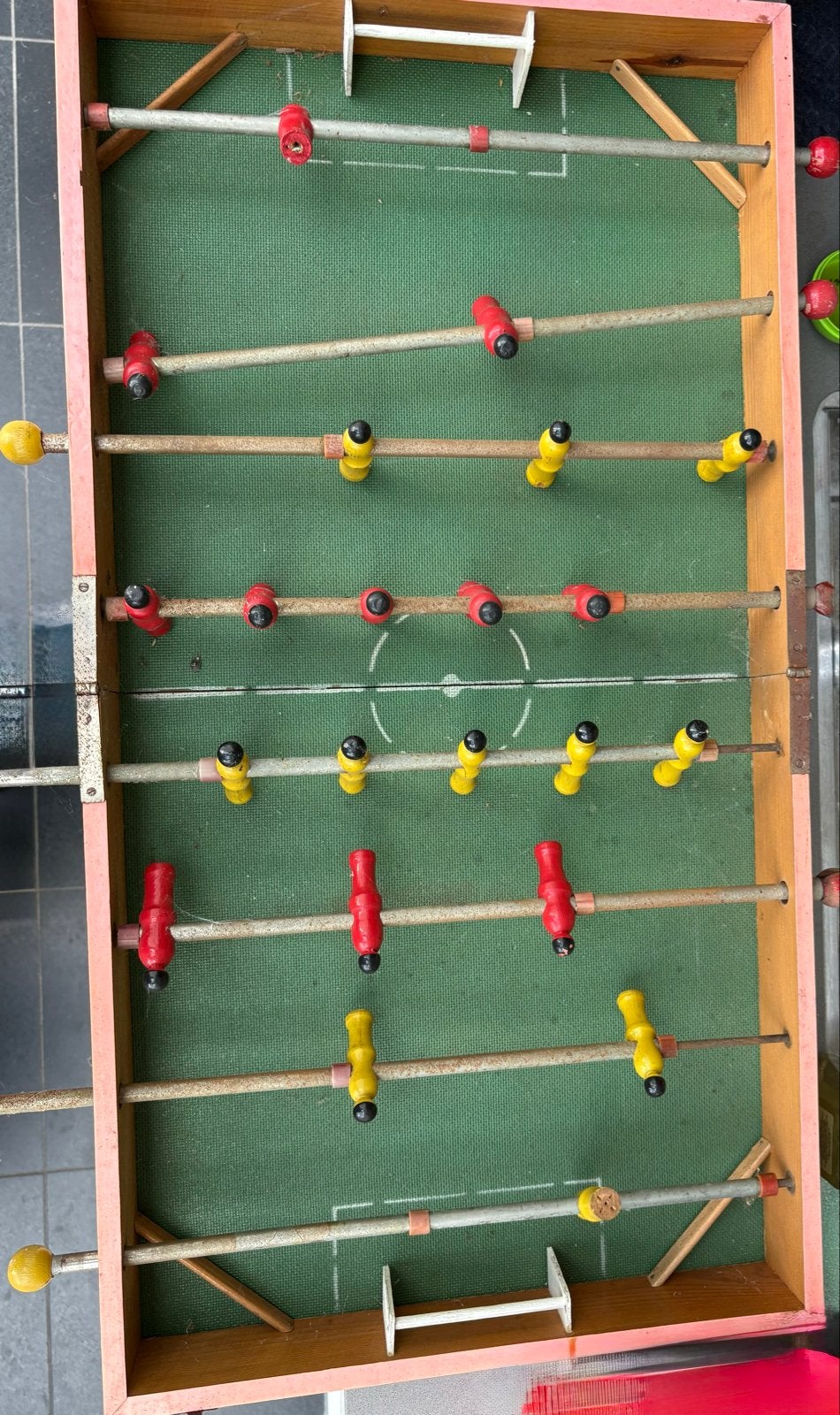 Vintage tafelvoetbalspel, inklapbaar, Kinderen en Baby's, Ophalen, Gebruikt