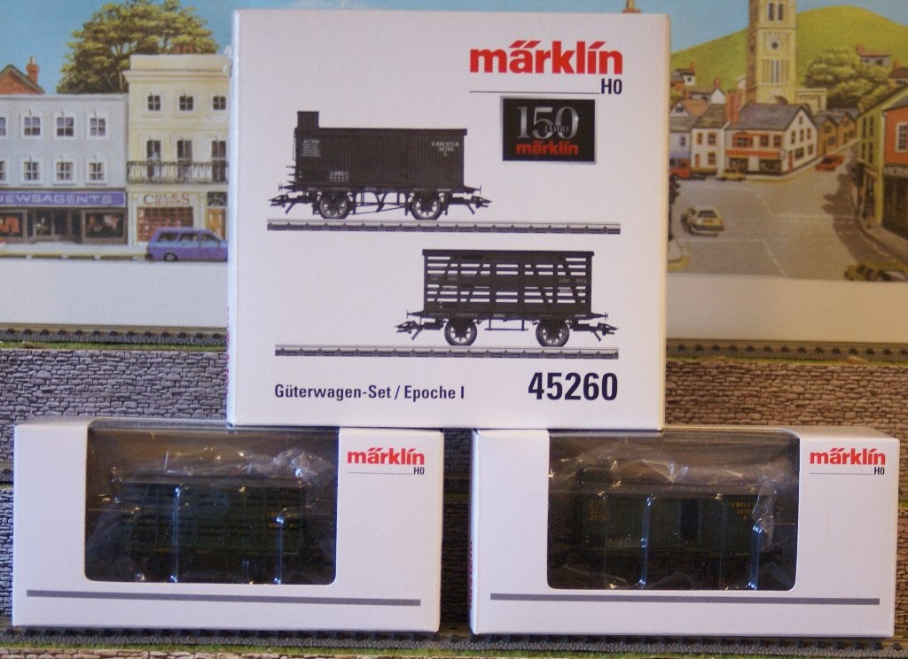 Marklin 45260  Goederen wagen set, Wisselstroom, Wagon, Ophalen of Verzenden, Zo goed als nieuw