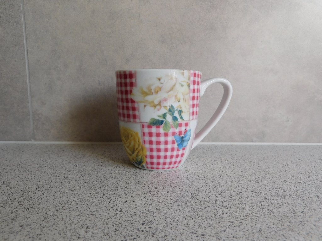 Senseo Mok Patchwork Roos Hallmark Marjolein Bastin, Ophalen of Verzenden, Zo goed als nieuw, Overige stijlen, Kop(pen) en/of Schotel(s)