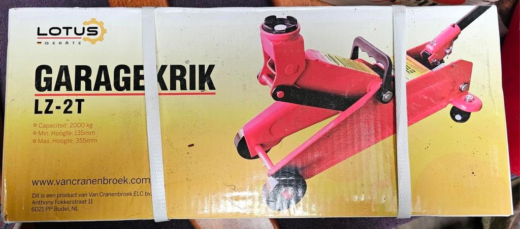 Garagekrik Kinzo en Lotus LZ-2T - 2000 kg capaciteit, Ophalen, Nieuw, Hydraulisch, Garagekrik