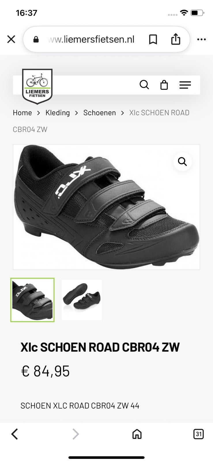 XLC Fiets-/Wielrenschoenen CBR04 Zwart Maat 46 Nieuw, Fietsen en Brommers, Heren, Schoenen, Nieuw, Overige maten