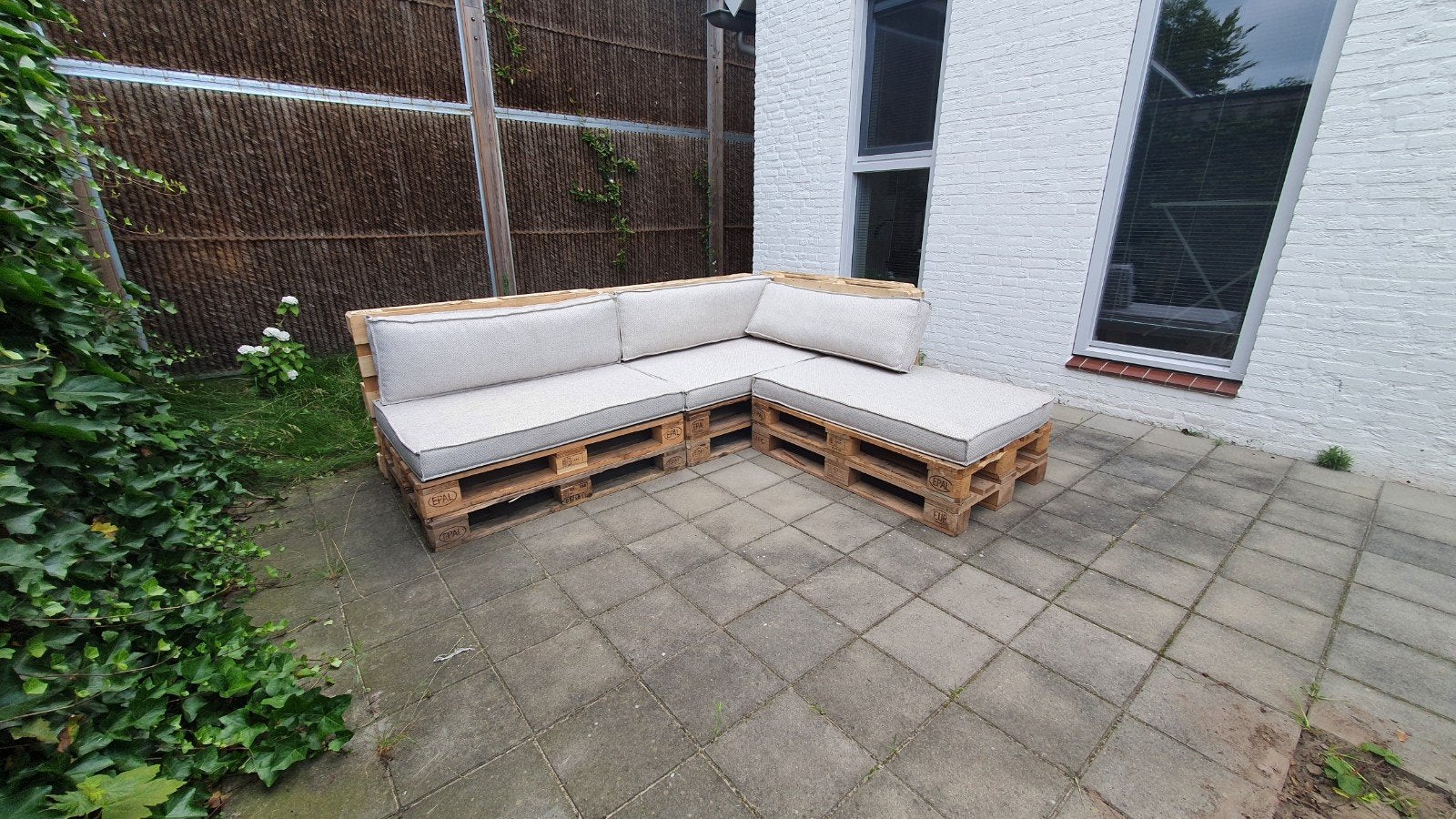 Palletkussens | Beige, Ophalen, Zo goed als nieuw, Loungeset
