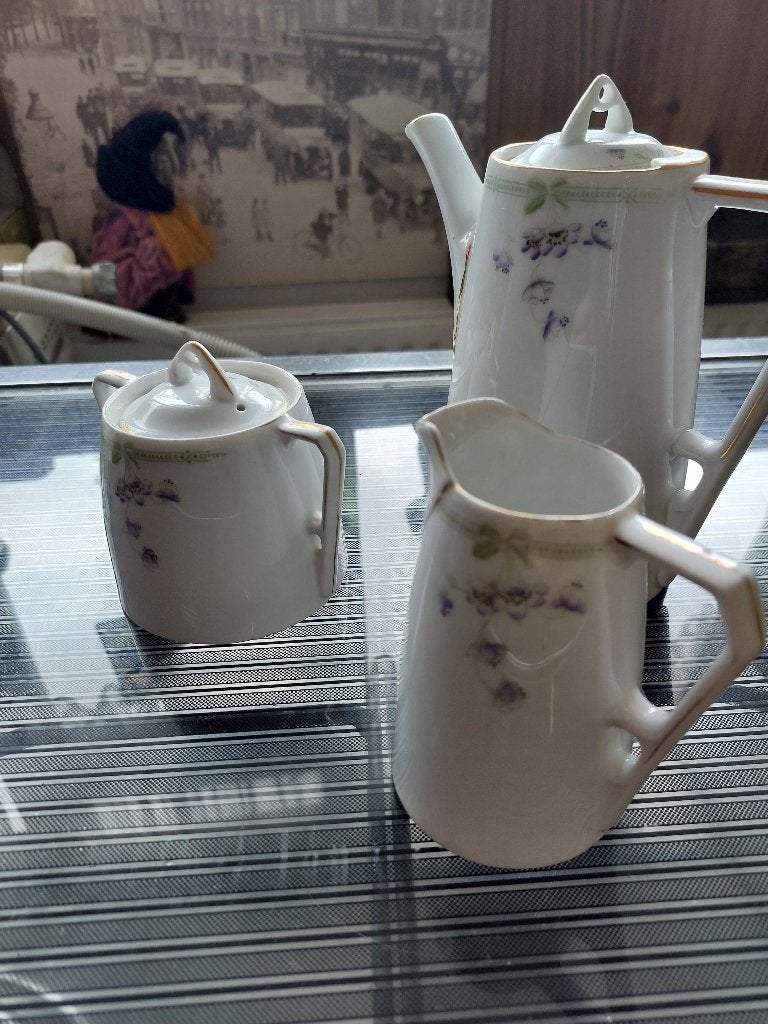 Koffiepot met suikerpot en melkkan, Ophalen, Overige merken, Overige typen, Vintage