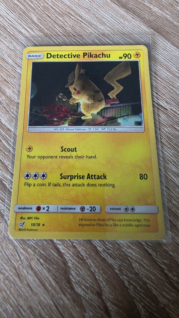 Pokemon kaart Detective Pikachu (DET 10), Ophalen of Verzenden, Zo goed als nieuw, Losse kaart, Foil