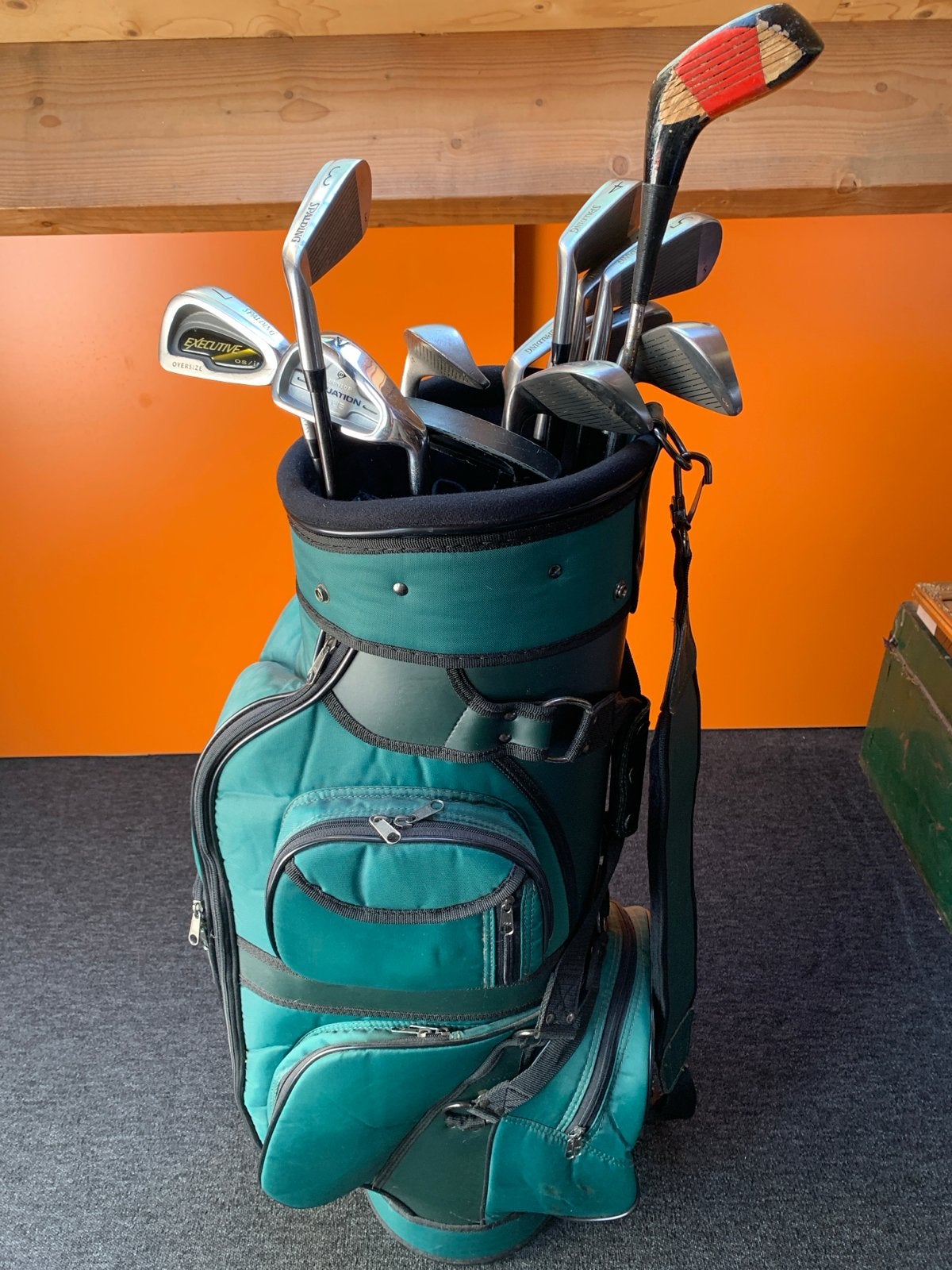 Spalding Executive golfclubset met tas en Dunlop driver, Ophalen of Verzenden, Gebruikt, Set, Overige merken