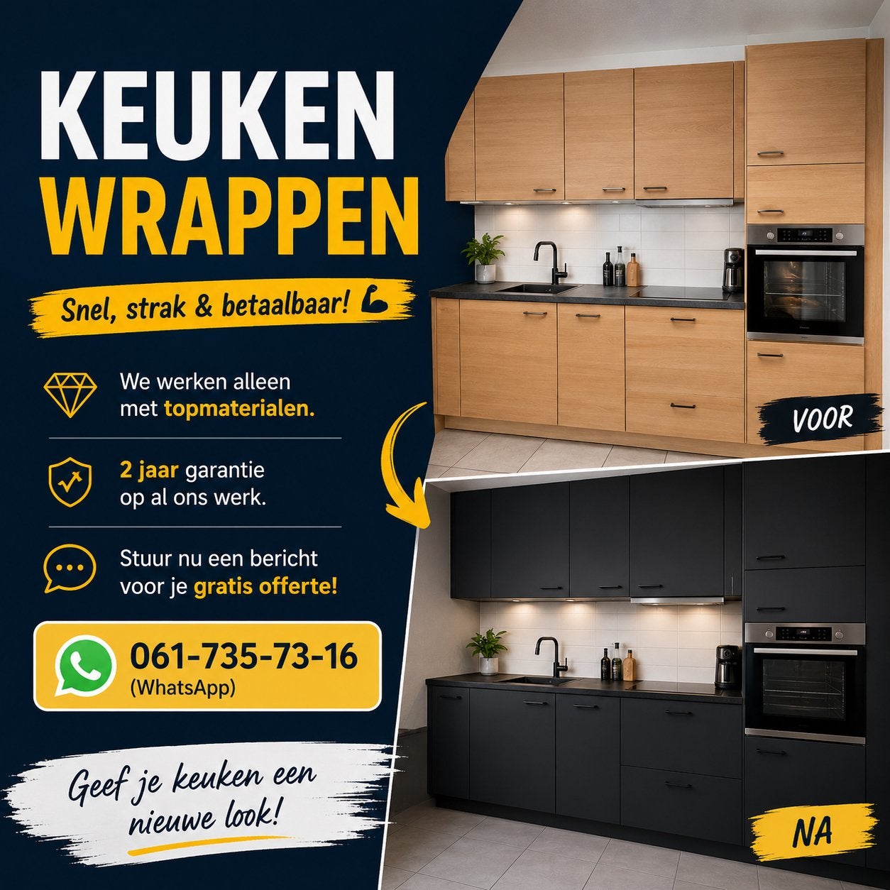 Keuken wrappen, Ophalen of Verzenden