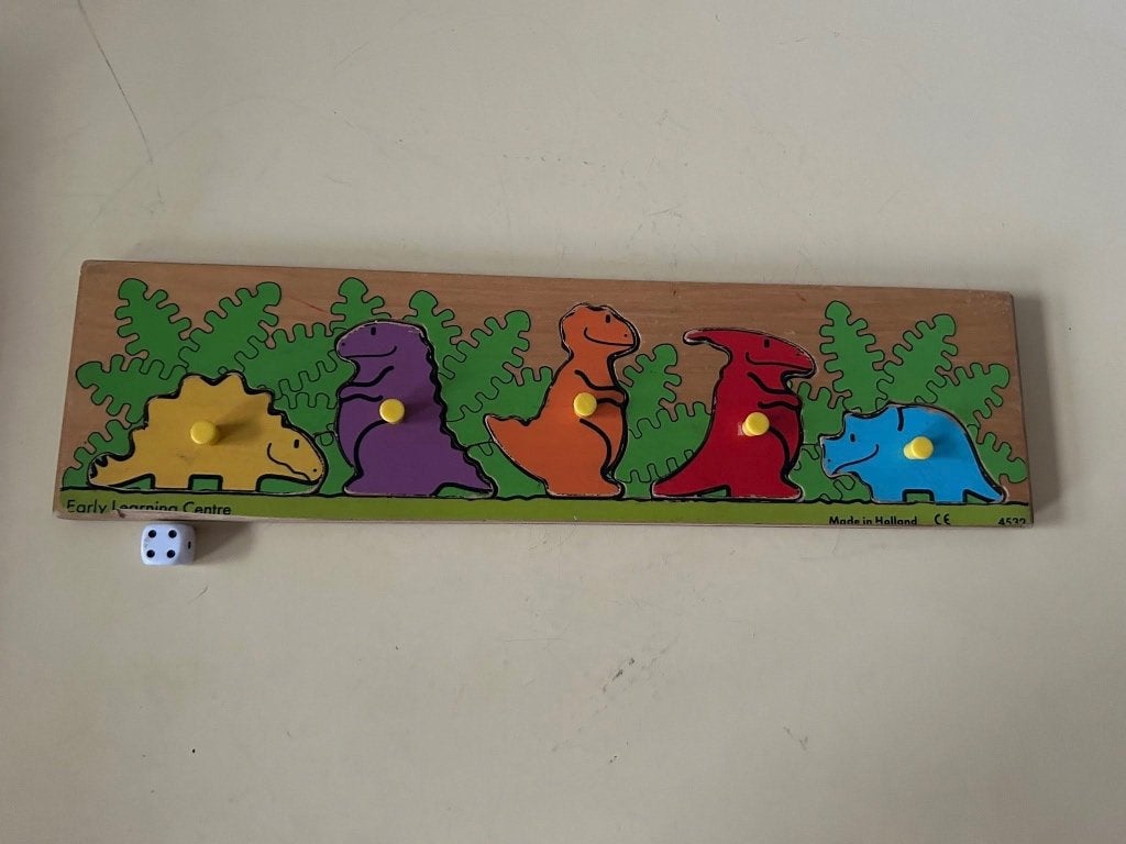 Early Learning Centre Houten Dinosaurus Puzzel, Gebruikt, Ophalen of Verzenden, Van hout, Minder dan 10 stukjes