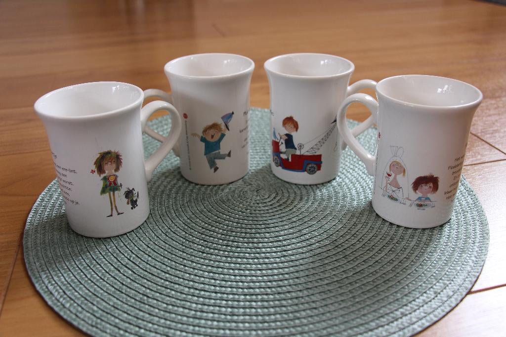 4 mokken van Pluk van de Petteflet, Overige typen, Ophalen of Verzenden, Zo goed als nieuw, Overige stijlen