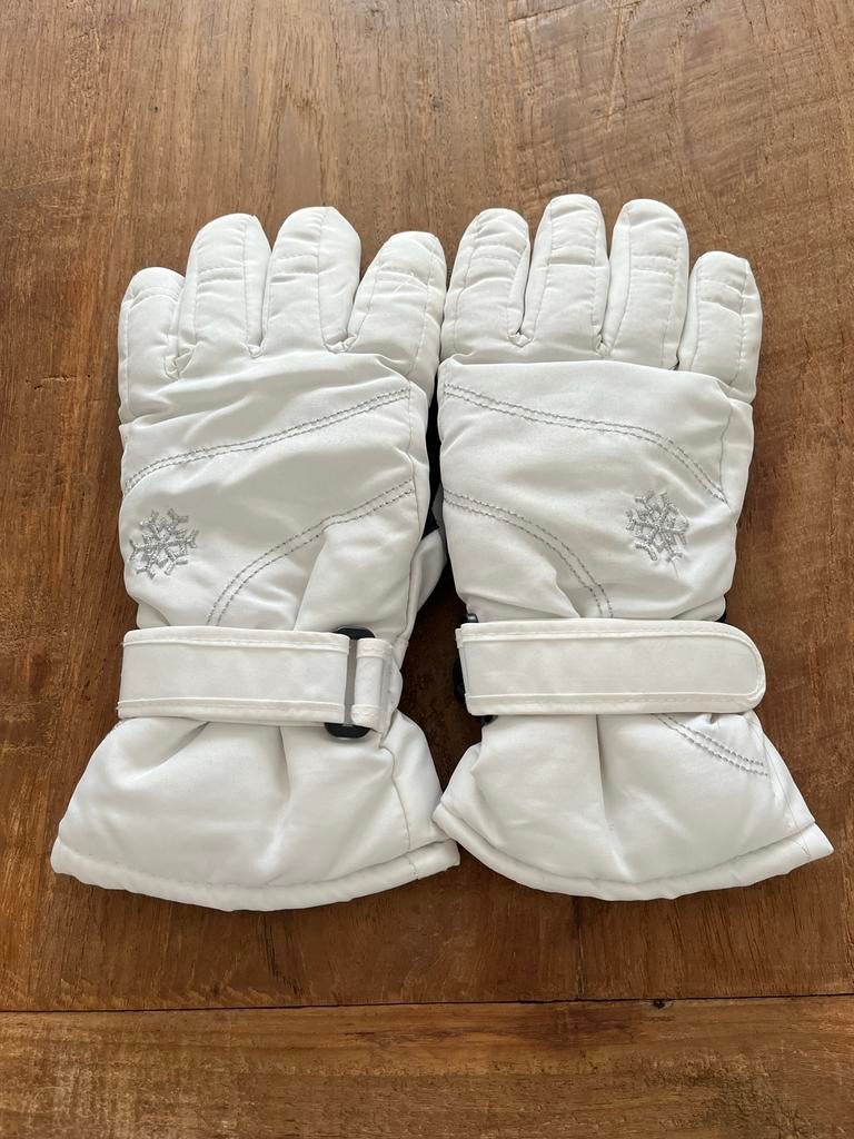 Witte Skihandschoenen - Crivit - Maat 7, Kleding | Dames, Wintersportkleding, Zo goed als nieuw, Overige typen, Maat 38/40 (M)