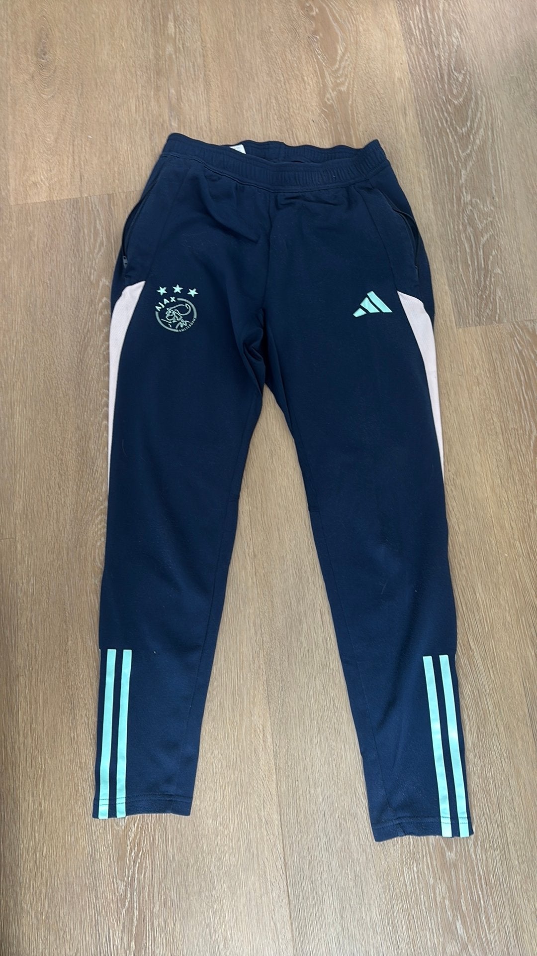 Ajax trainingsbroek, Kleding | Dames, Ophalen, Blauw, Overige typen, Zo goed als nieuw