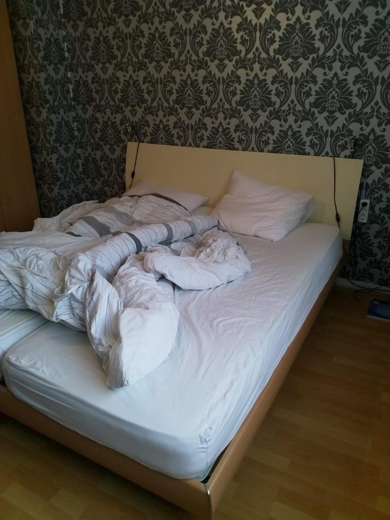 Mooi tweepersoons bed 200x180, Huis en Inrichting, Slaapkamer | Bedden, Ophalen, Gebruikt, Tweepersoons, 180 cm