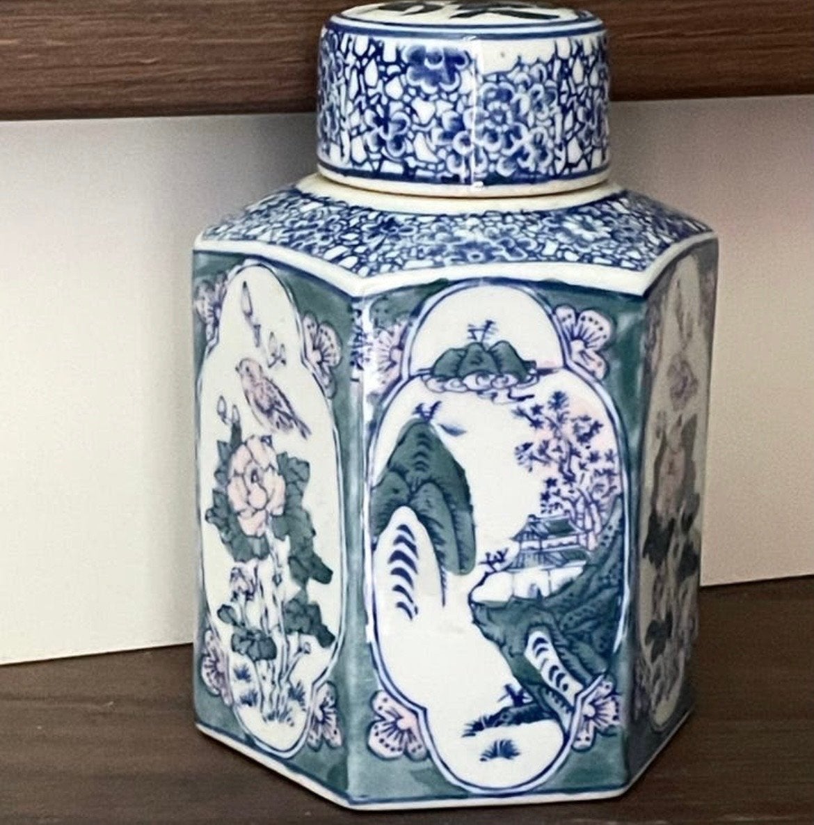 Set van 2 Vintage Gemberpotten - Decoratieve Blikvangers, Ophalen of Verzenden
