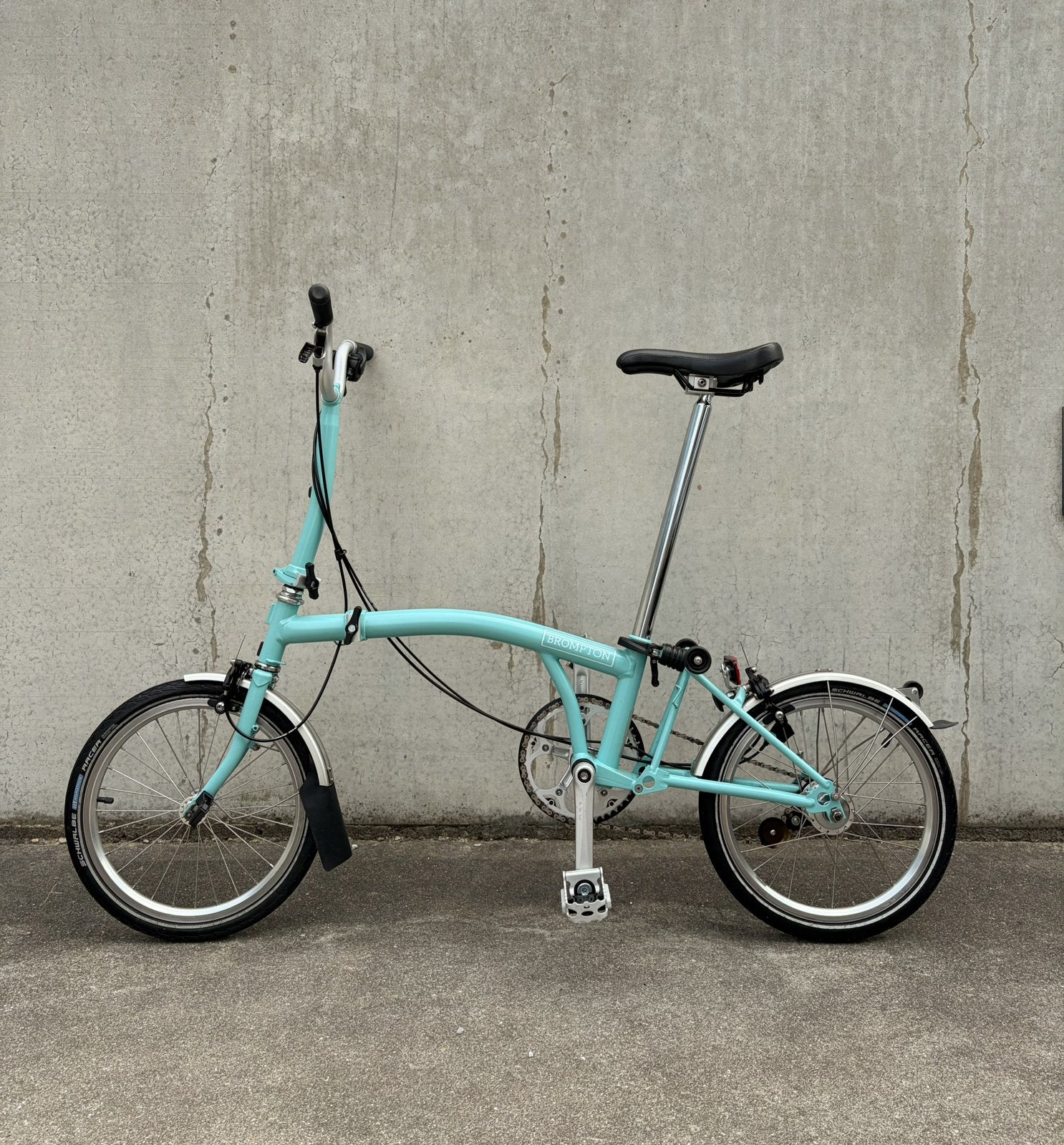 Brompton M3L (C-Line) Turkish Green, Ophalen, Zo goed als nieuw, 16 tot 18 inch, Brompton