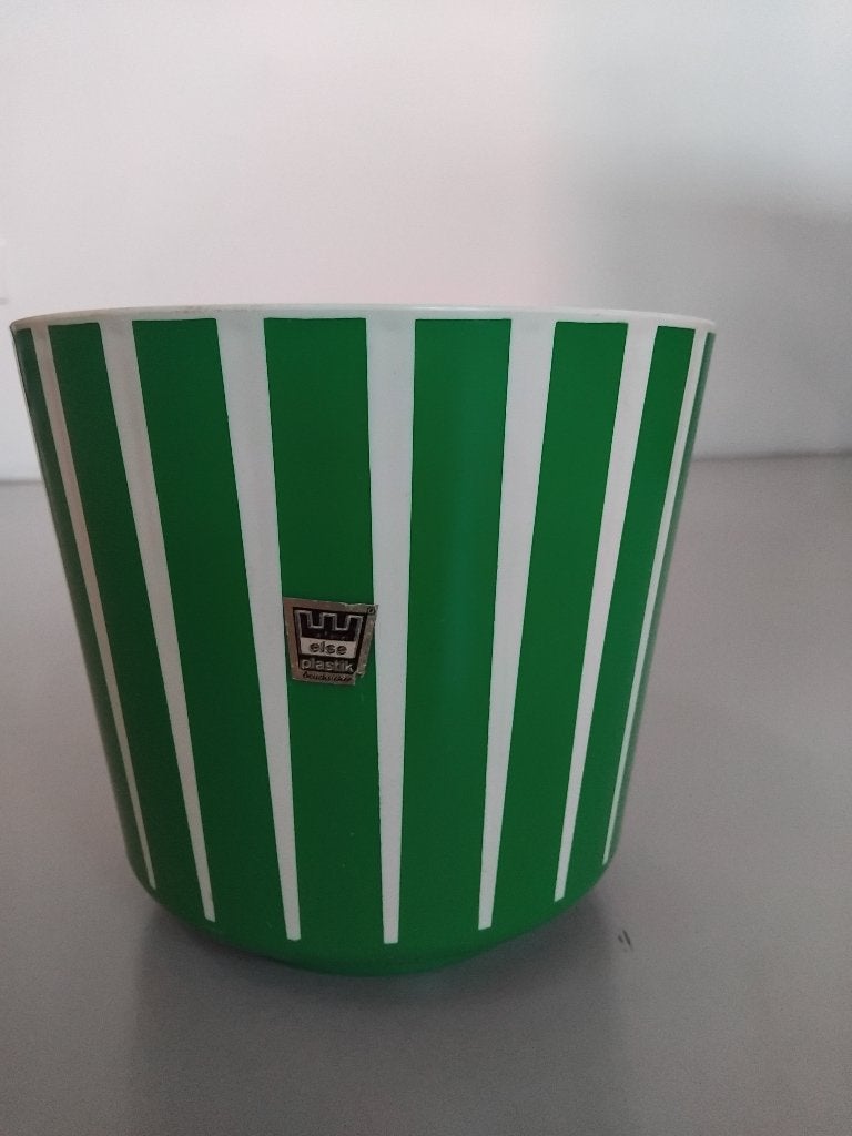 vintage bloempot, Kunststof, Gebruikt, Rond, Binnen