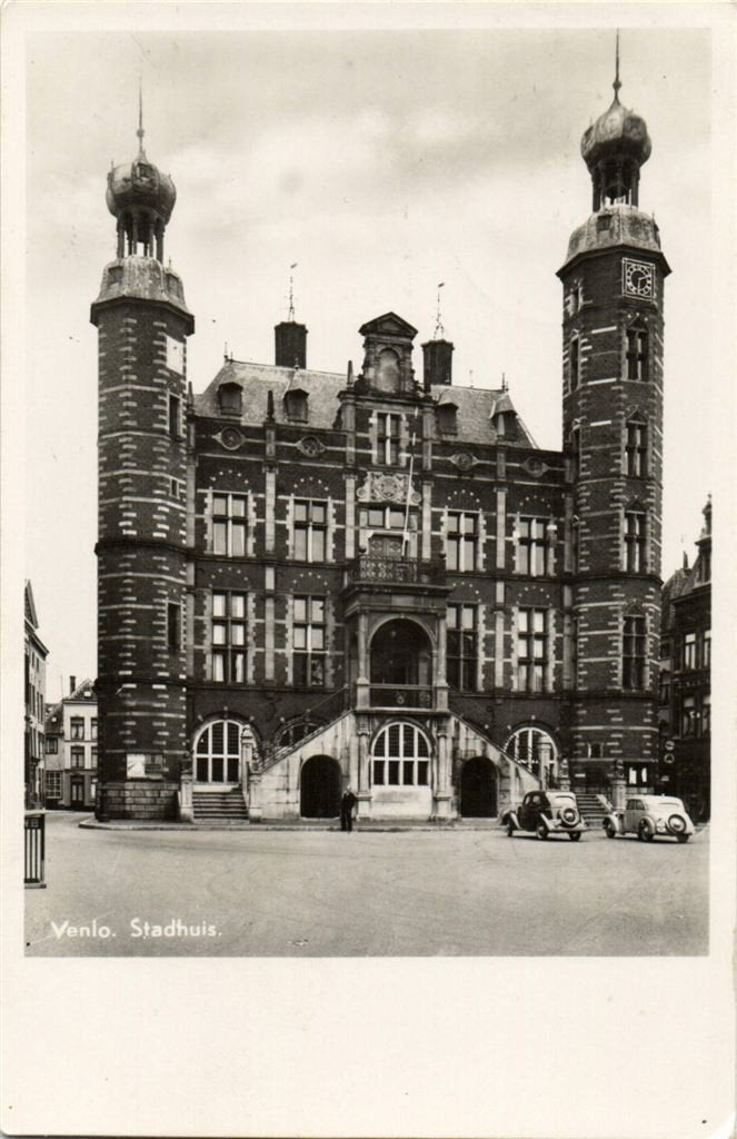 Venlo. Stadhuis. - 1949 gelopen, Ophalen of Verzenden, 1940 tot 1960, Gelopen, Limburg
