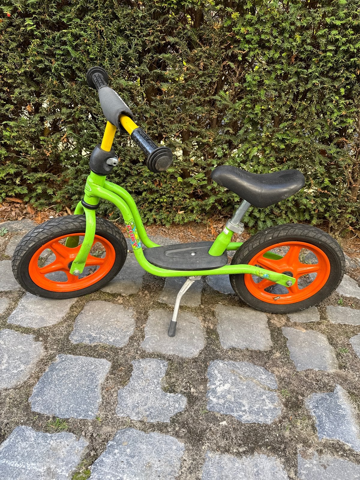 Puky loopfiets met luchtbanden - Groen/Oranje, Ophalen, Gebruikt, Loopfiets