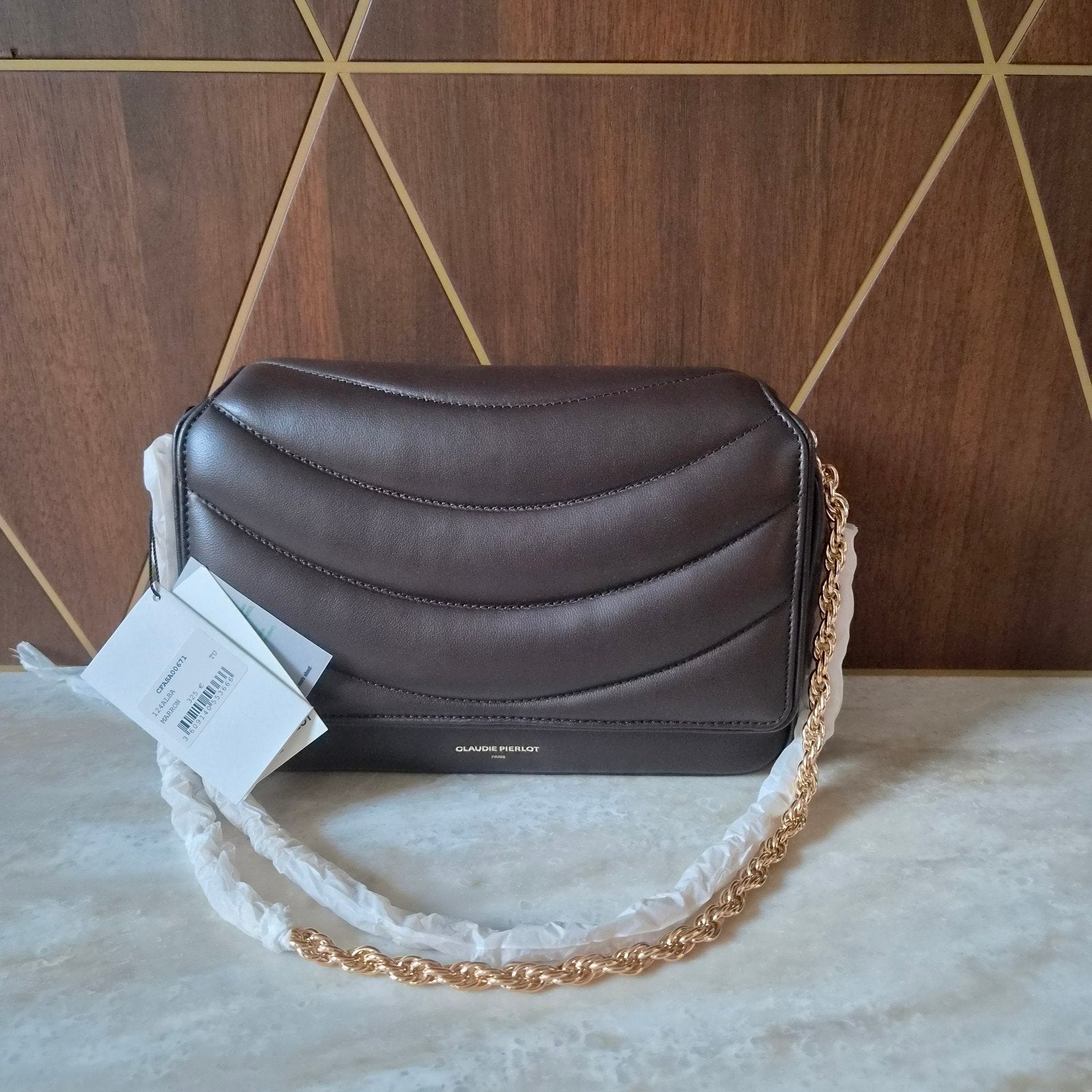 Claudie Pierlot Schoudertas - Nieuw, Chocolade Bruin, Ophalen of Verzenden, Nieuw, Bruin, Overige merken