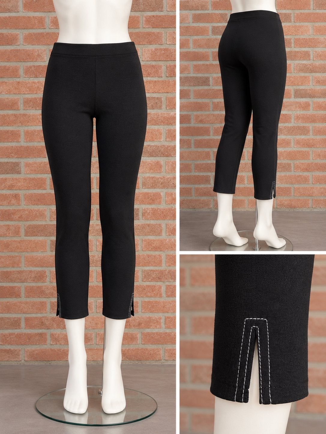 Dames crop broek pantalon legging zwart cropped cut out XS S, Legging, Maat 36/38 (S), Zwart, Nieuw