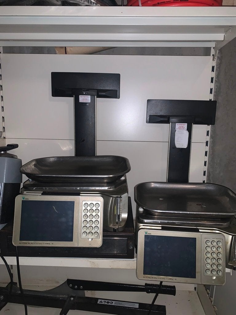 SM5500 Winkelweegschalen met kabels en etiketten, Ophalen, Gebruikt, Winkelweegschaal, 1 tot 500 gram
