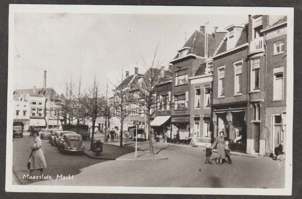 maassluis markt, Verzamelen, Verzenden, 1940 tot 1960, Ongelopen, Zuid-Holland