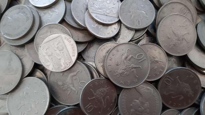250 Gram 10 pence Verenigd Koninkrijk, Ophalen of Verzenden, Overige landen, Setje