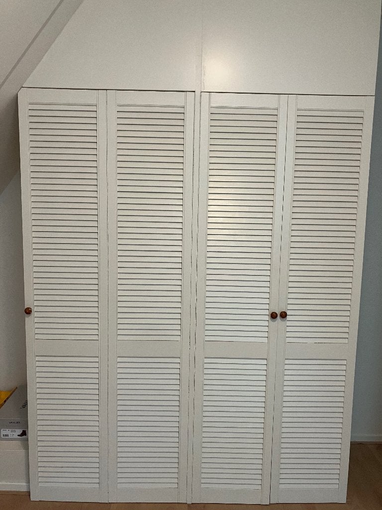 Louvredeuren 4 stuks, Ophalen, Gebruikt, Binnendeur, 200 tot 215 cm