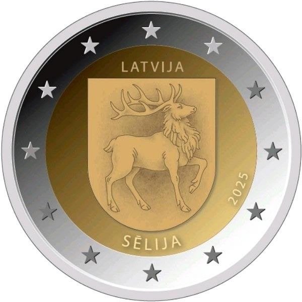 2 euro Letland 2025 - Selija (UNC), Ophalen of Verzenden, Overige landen, 2 euro, Losse munt