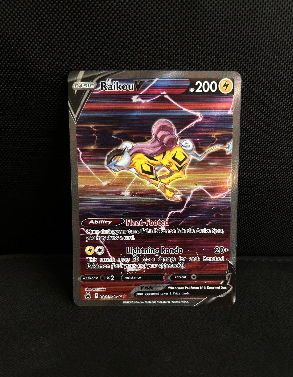 Pokemon Crown Zenith Raikou V GG41/GG70, Ophalen of Verzenden, Zo goed als nieuw