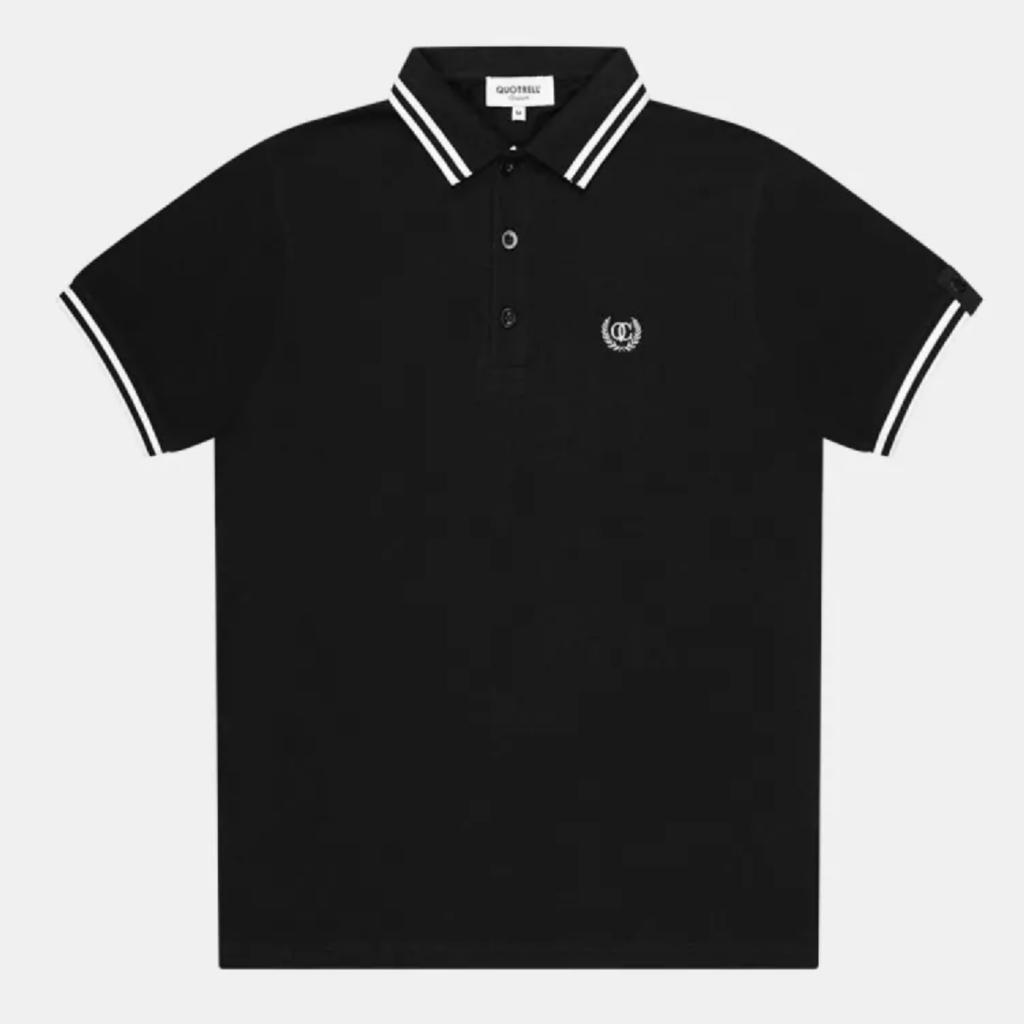 Quotrell Batera polo zwart wit maat L origineel, Maat 52/54 (L), Zwart, Ophalen of Verzenden, Zo goed als nieuw