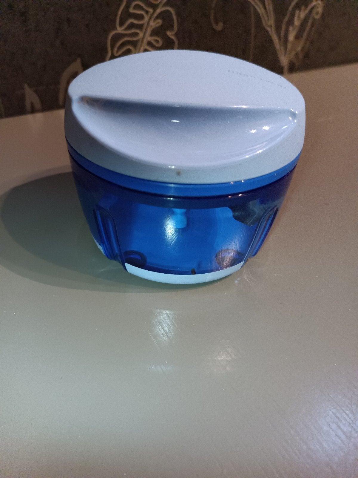 Tupperware Mini Alles Snijder - Handige Keukenhulp, Gebruikt, Blauw, Overige typen, Ophalen of Verzenden
