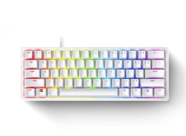 RAZER Huntsman Mercury Mini Gaming Toetsenbord - Red Switch, Computers en Software, Verzenden, Nieuw, Razer, Qwerty