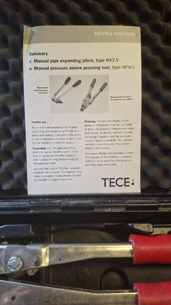Tece tc hand optromptang en schuiftang perstangen., ., Ophalen of Verzenden, Zo goed als nieuw, .