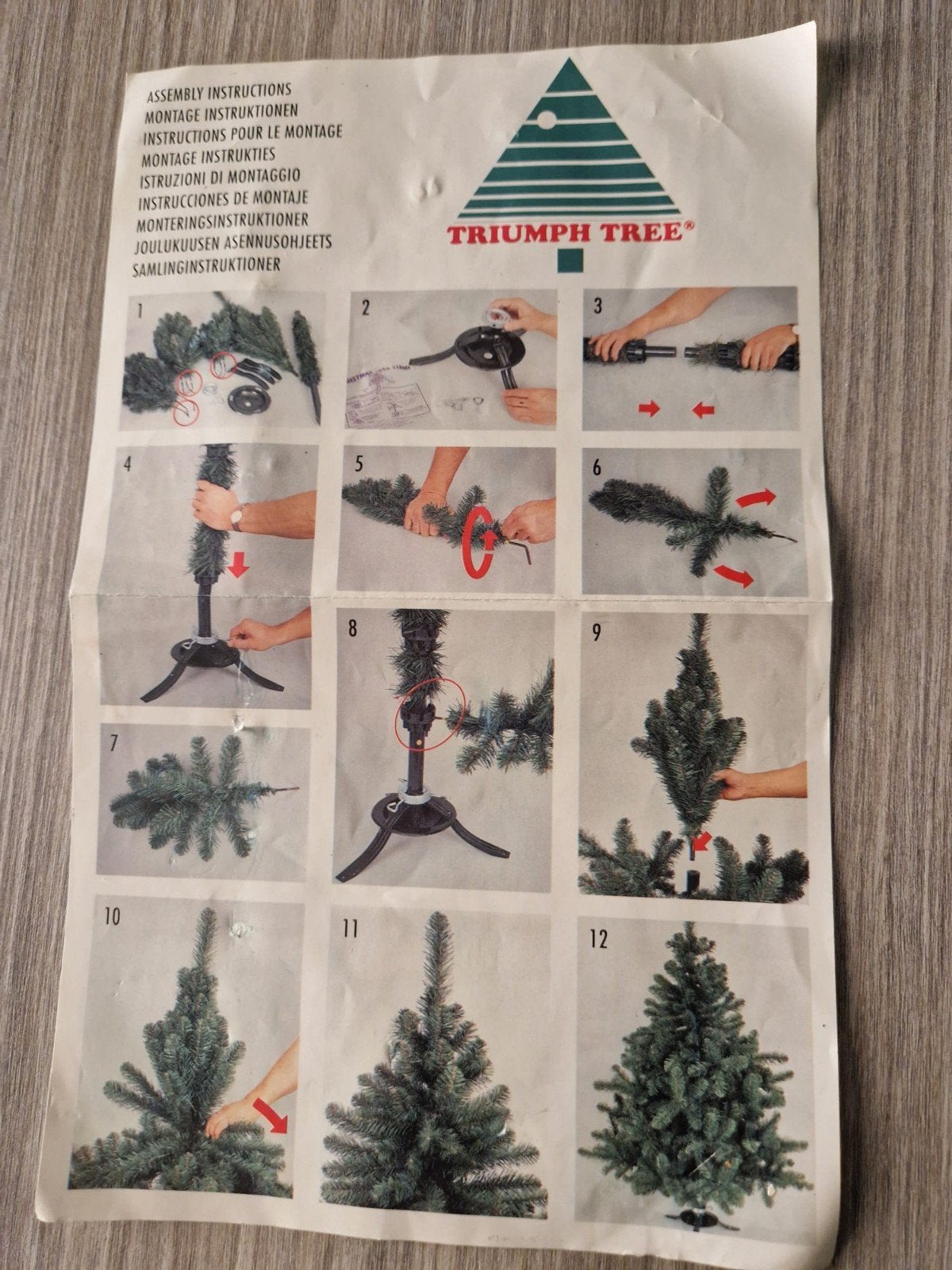 kerstboom met verlichting, Ophalen