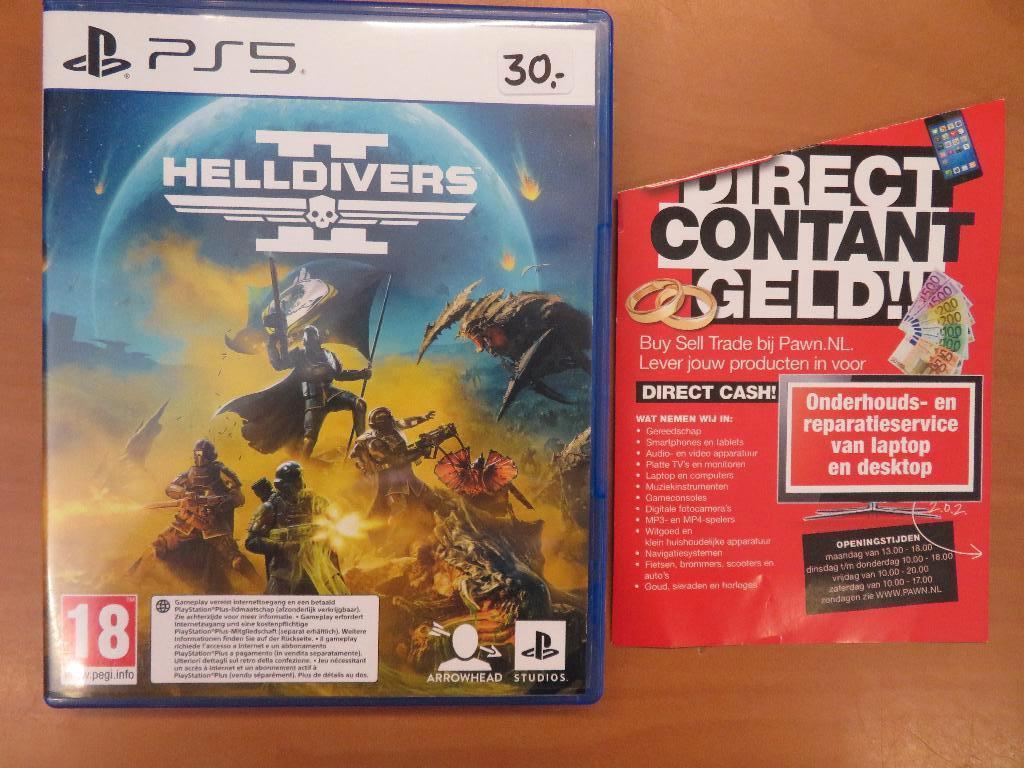Playstation 5 Helldivers 2 | Pawn Eindhoven, Spelcomputers en Games, Games | Sony PlayStation 5, Gebruikt, Ophalen