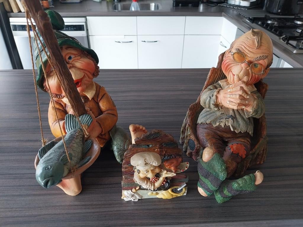 Set van 3 Laaf beelden - Visser, Kok en Lezer, Ophalen of Verzenden, Zo goed als nieuw, Laaf