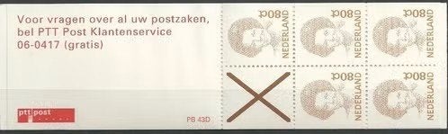 Nederland 1994 - nvph PB43d - Beatrix 'inversie', Ophalen of Verzenden, Na 1940, Postfris