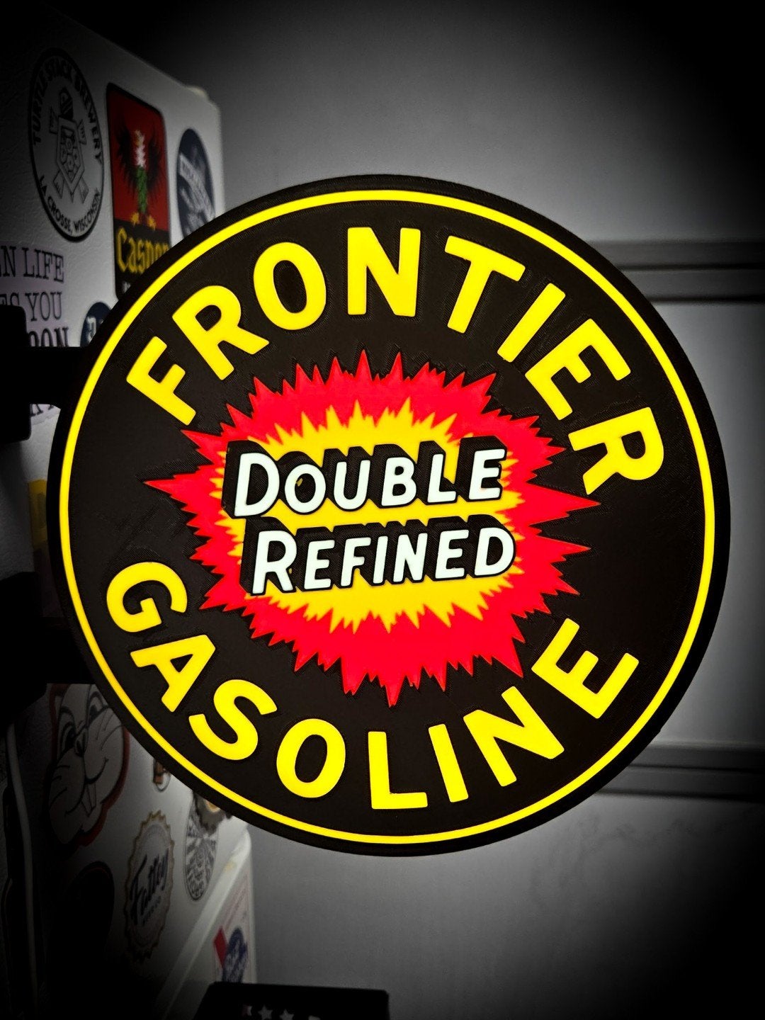 Unieke LED Lamp Frontier Gasoline Lightbox USB, Overige merken, Kunststof, Meerkleurig, USB-aansluiting
