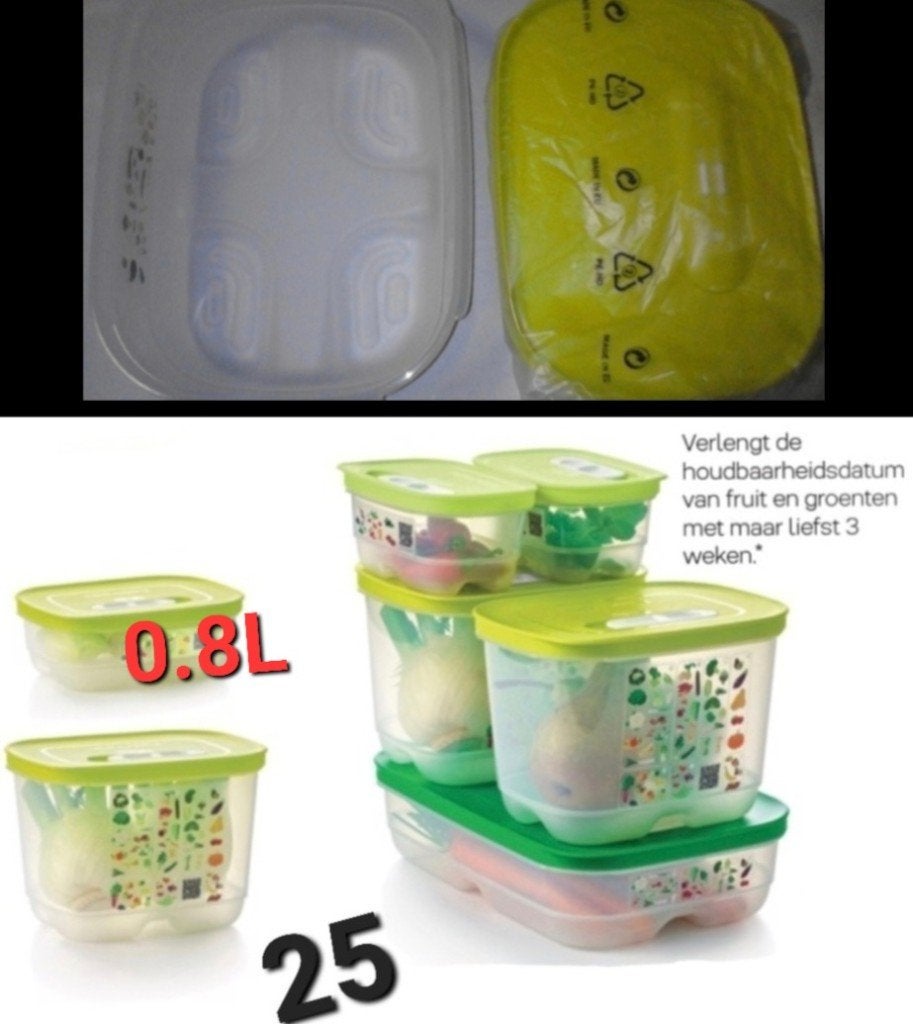 Tupperware VentSmart / FridgeSmart 0,8L (+ bundel kado), Huis en Inrichting, Keuken | Tupperware, 800 ml, BPA-vrij, Nieuw, Ophalen of Verzenden