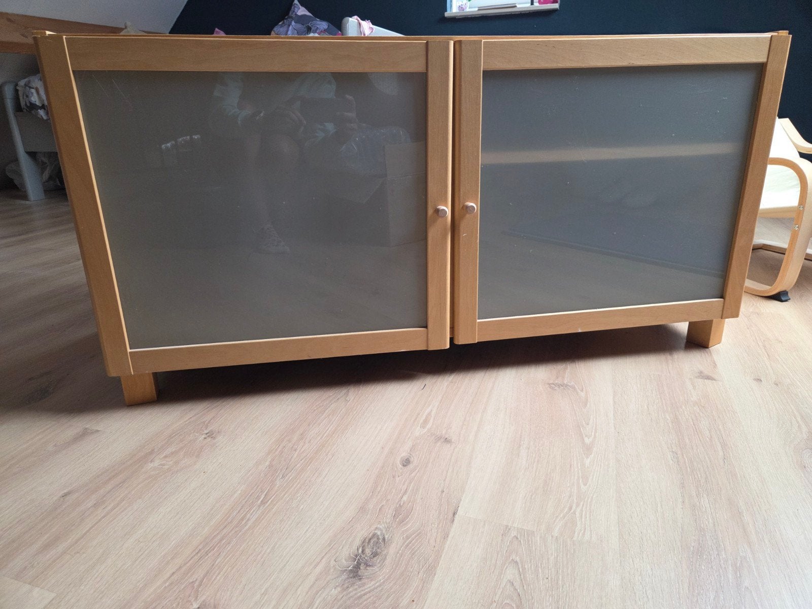 Houten kastje zie omschrijving, Huis en Inrichting, Kasten | Dressoirs, Ophalen, Gebruikt, 100 tot 150 cm, Met deur(en)