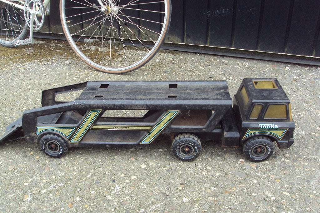 TONKA grote vracht-auto met oplegger antiek, Ophalen of Verzenden