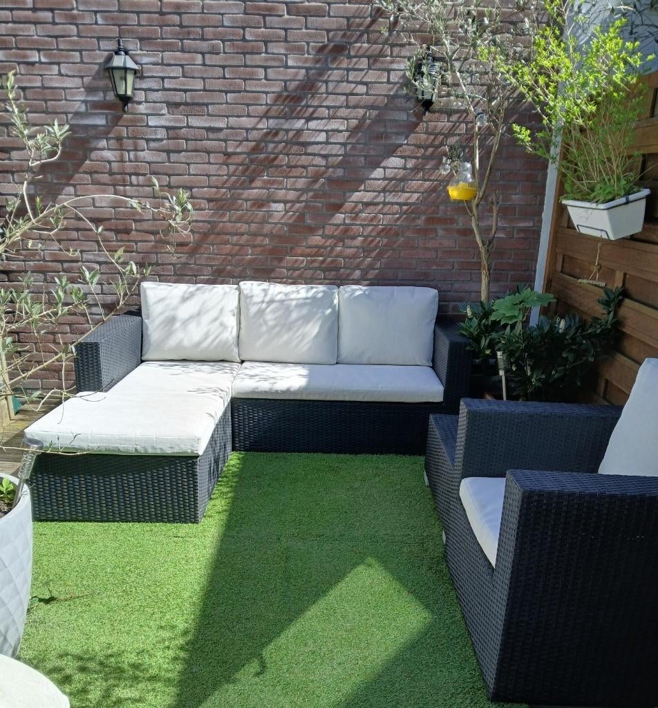 tuinset All-weather loungeset Life Outdoor Living, Tuin en Terras, Zo goed als nieuw, Wicker, Stoel, Ophalen