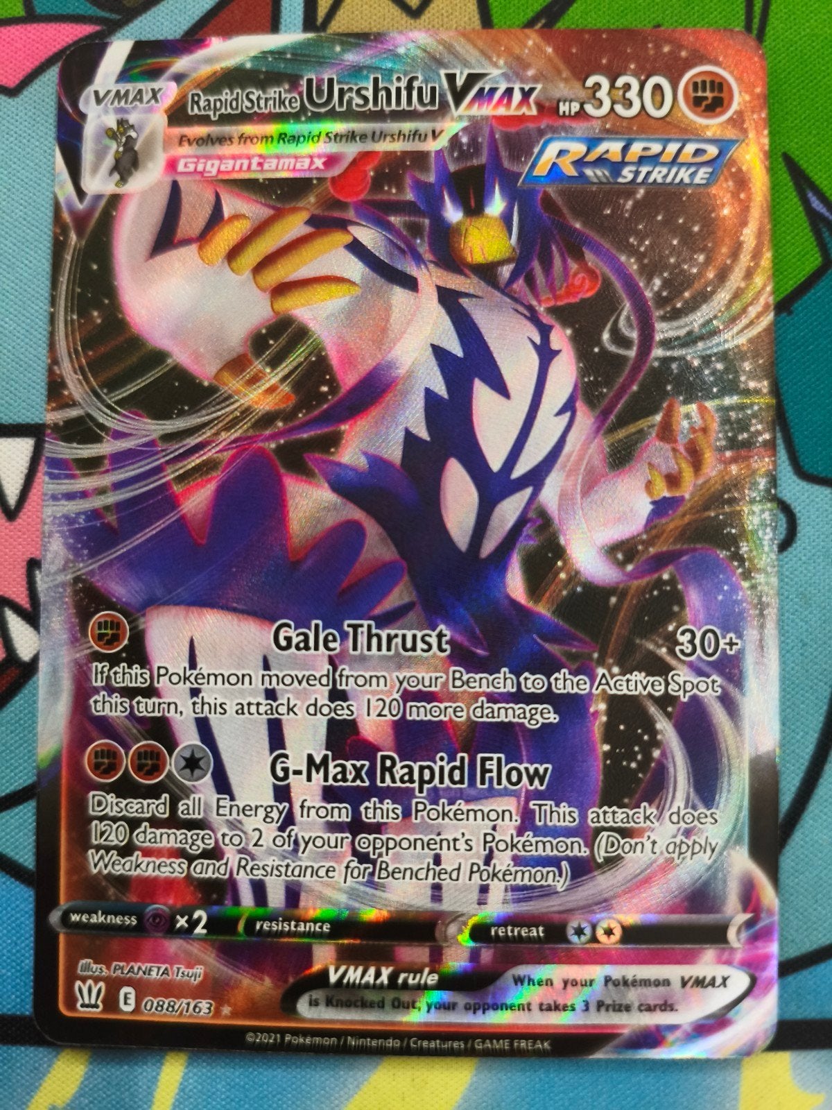 Rapid Strike Urshifu VMAX - 088/163 - Battle Styles, Hobby en Vrije tijd, Verzenden, Zo goed als nieuw, Losse kaart, Foil