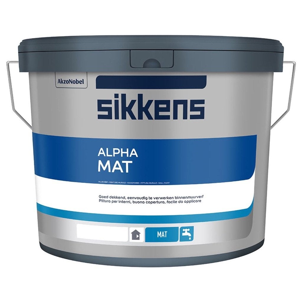 Slikkens Alpha Mat muurverf zo goed als nieuw!, Ophalen of Verzenden, Zo goed als nieuw