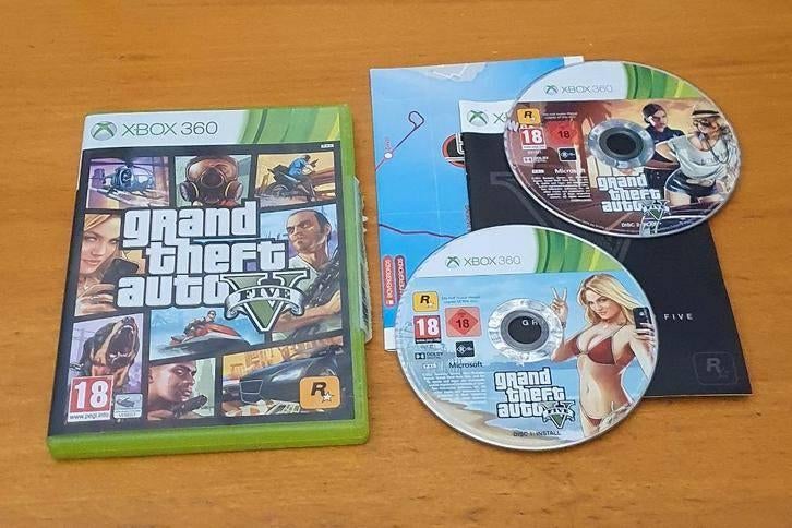XBOX 360 | Grand Theft Auto V | GTA V | GTA Five met POSTER, Avontuur en Actie, Gebruikt, Vanaf 18 jaar, 1 speler